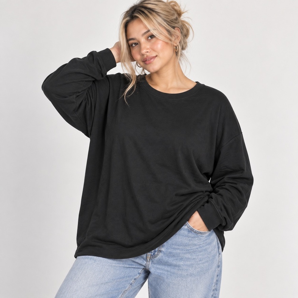 Orvis Classic Collection Long Sleeve Women's Sweatshirt Cozy Black Size XXL